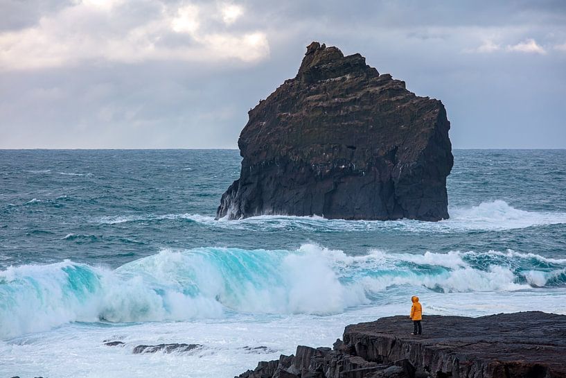 Tosende Wellen in Island von Anton de Zeeuw