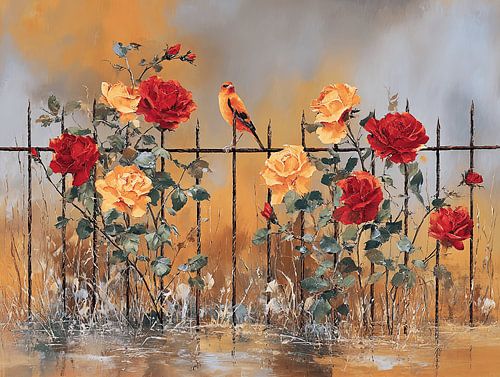 Goldfinch in the autumn sunshine