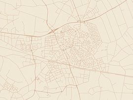 Carte de Deurne au style Terracotta sur De Kaartenwinkel