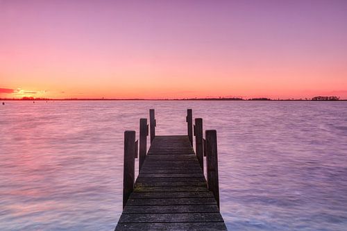 Sunset in the Weerribben - Weeding