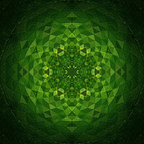Mandala Blattgrün von Sabine Wagner