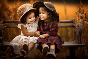 Best friends in autumn