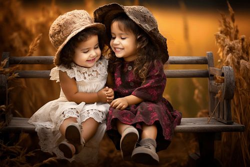 Best friends in autumn