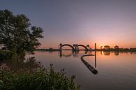 Open weir arches in summer at the Amerongen weir and lock complex on the Maurik side by Moetwil en van Dijk - Fotografie thumbnail