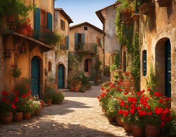 Romantic Village 2 by Johanna's Art