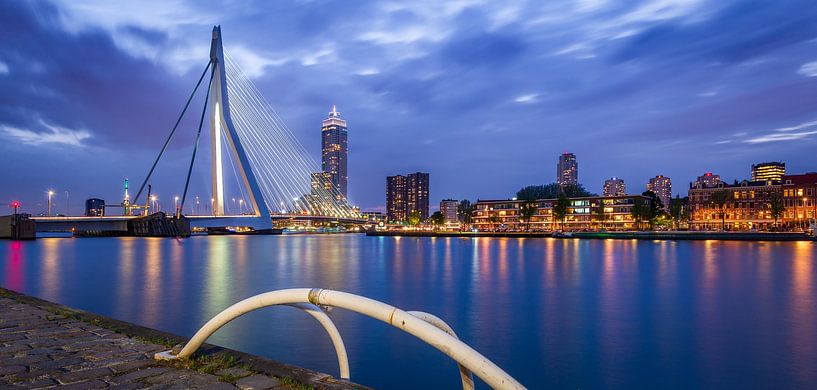 Erasmus Bridge and Salmon Harbour Tower by Ronne Vinkx