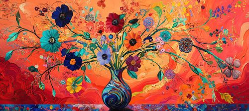 Türkisfarbene Flamme von Blickfänger Gemälde