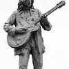 John-Lennon-Gedenkstätte in Schwarz-Weiß von Henk Meijer Photography