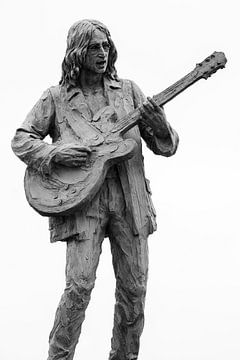 John-Lennon-Gedenkstätte in Schwarz-Weiß
