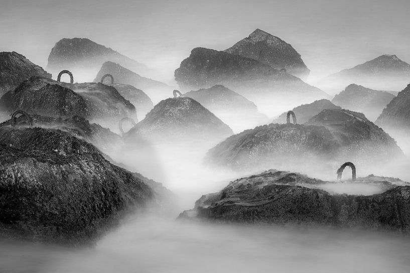 Basalt blocks in Hoek van Holland by Mike Peek