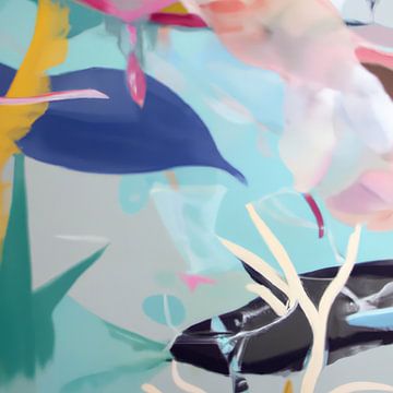 Monde sous-marin abstrait en pastel sur Studio Allee