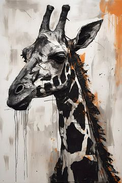 Abstract Minimalist Giraffe by But First Framing