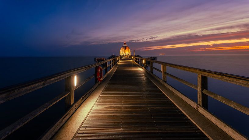 Blue hour on the Sellin pier by Steffen Henze