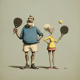 ouder padel stel van Joost Berndes