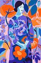 Woman In Flower Garden by treechild . thumbnail
