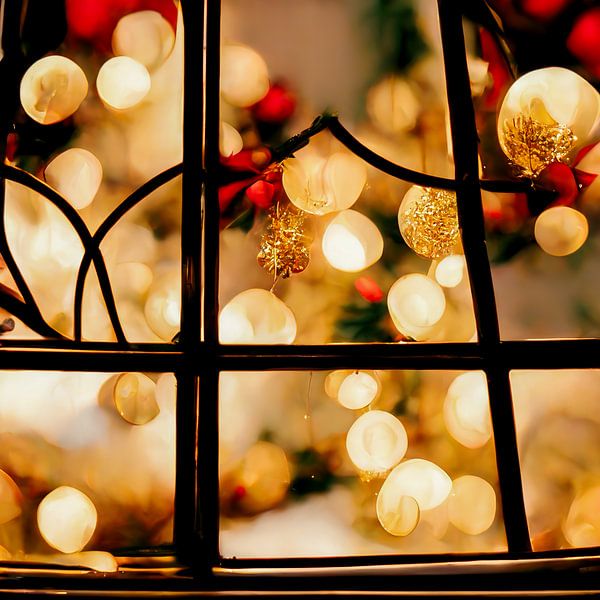 Kerstmis venster achtergrond Deco van Animaflora PicsStock