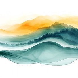 Nebelige Bergdämmerung von Studio BB