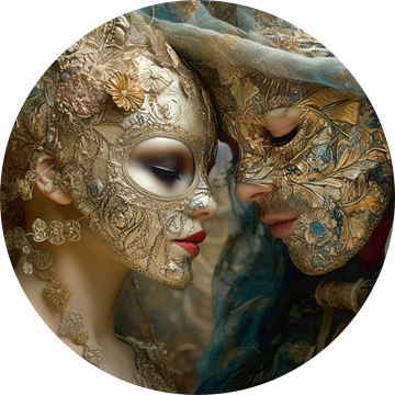Venetiaanse maskers - Elke dag feest van Joriali abstract en digitale kunst