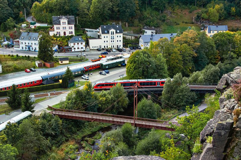 Erzgebirge Entrance to the railway station by Johnny Flash