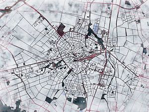 Karte von Euskirchen im stil 'White winter'