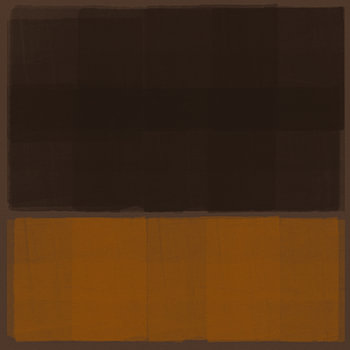 Brown and ochre yellow. Abstract colorful painting inspired by Mark Rothko