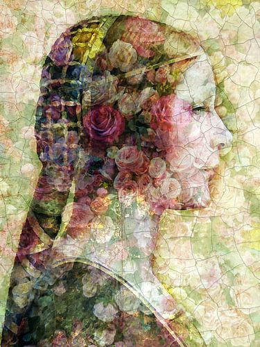 Vrouwenportret met bloemen
