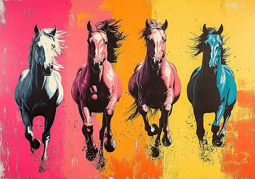 Paarden Pop Art van Niklas Maximilian