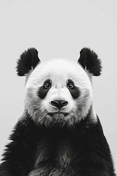 Panda in zwart-wit van Poster Art Shop