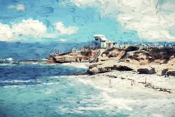Wipeout Beach Malerischer Stil von Joseph S Giacalone Photography