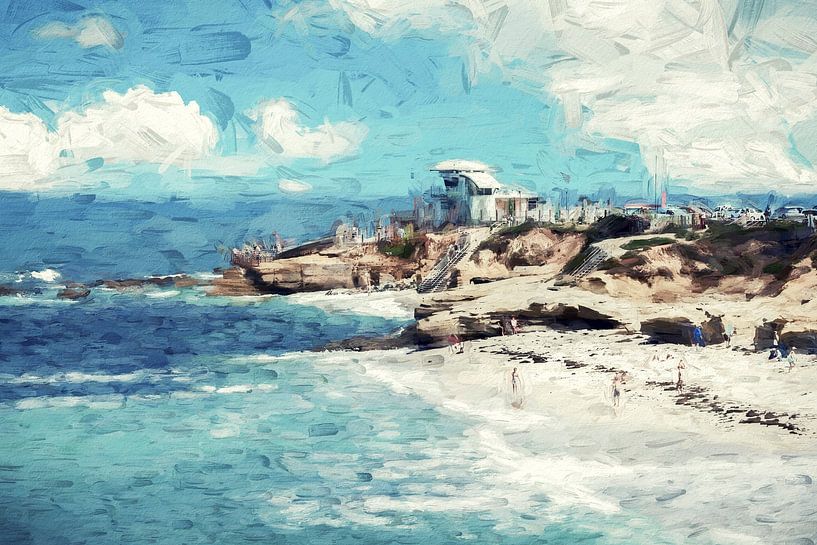 Wipeout Beach Painterly Style by Joseph S Giacalone Photography