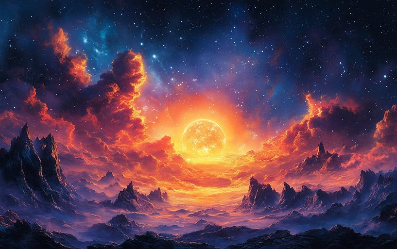 Erforschen Sie die majestätische Schönheit unseres stellaren Universums als AI Pcture von de-nue-pic