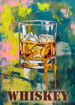 On the Rocks: Abstract whisky artwork