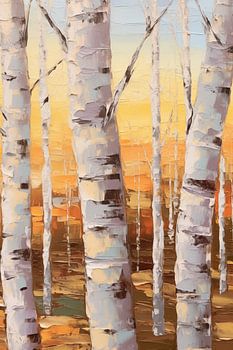 Berkenbos Palet Messtijl Kunstdruk