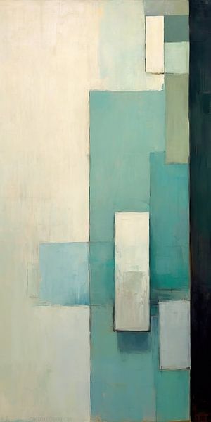 Abstract Turquoise van ARTEO Schilderijen