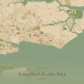 Vintage map of Southend-on-Sea, United Kingdom by Prints of Place