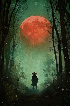 Mystieke wandeling in het maanlicht van Poster Art Shop