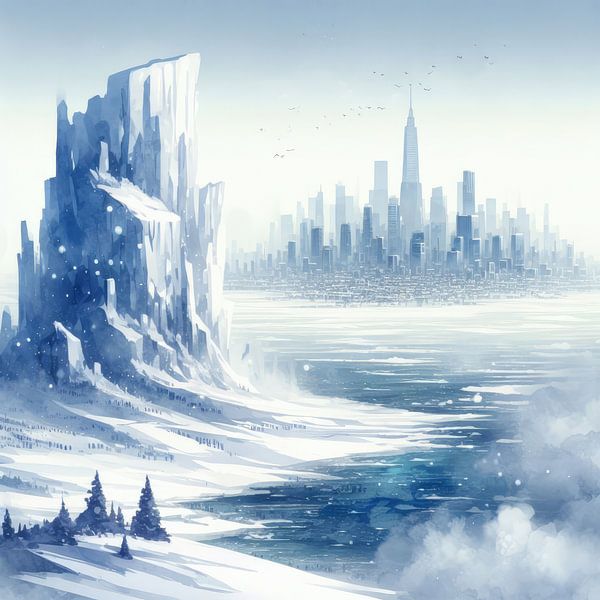 Weit weg von der Stadt im Winter von Subkhan Khamidi