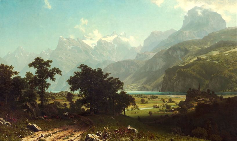 Albert Bierstadt. Lake Lucerne van 1000 Schilderijen