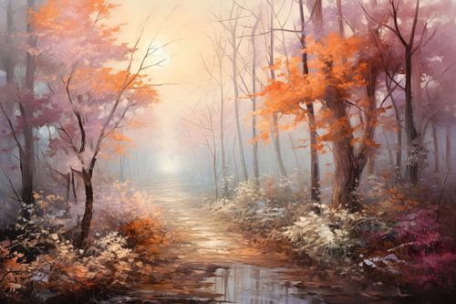 Late herfst in het bos