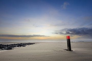 Ameland strandpaal strand Hollum van Geert de Lange