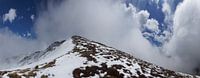 die spitze des pic saint bartholomy bei schlechtem wetter