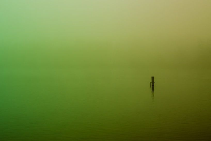 Groene  Mist over de Rijkerswoerdse Plassen van Robert Wiggers