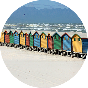 zuid-afrika ... muizenberg strandhutten III van Meleah Fotografie