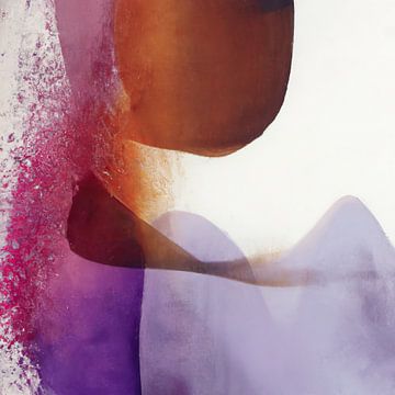 Abstrait moderne en violet et marron sur Studio Allee