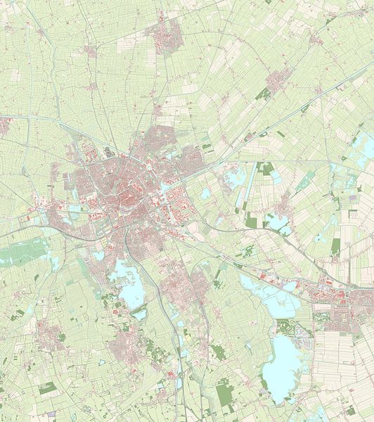 Kaart van Groningen van Rebel Ontwerp