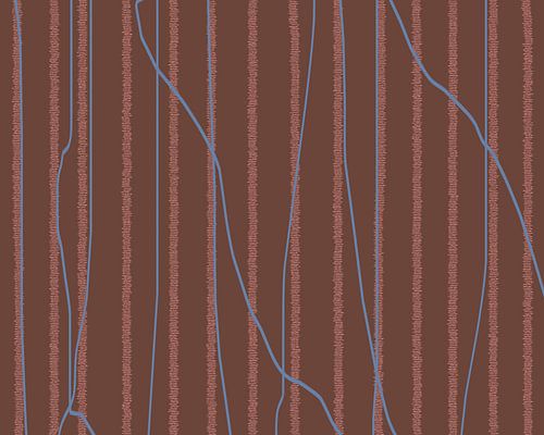 Strepen in bruin en blauw. Retro jaren 70 patroon. Minimalistische woondecoratie.