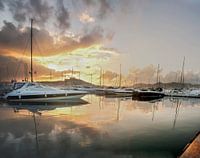 Hafen von Ibiza bei Sonnenuntergang