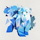 Eisbär Polygon Art van Felix Brönnimann thumbnail