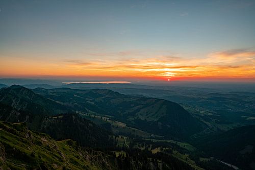 Zonsondergang over het Bodenmeer vanaf Hochgrat