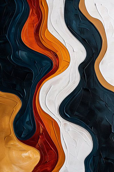 Abstract kunstwerk met vloeiende kleuren en vormen van Art & Soul Creations